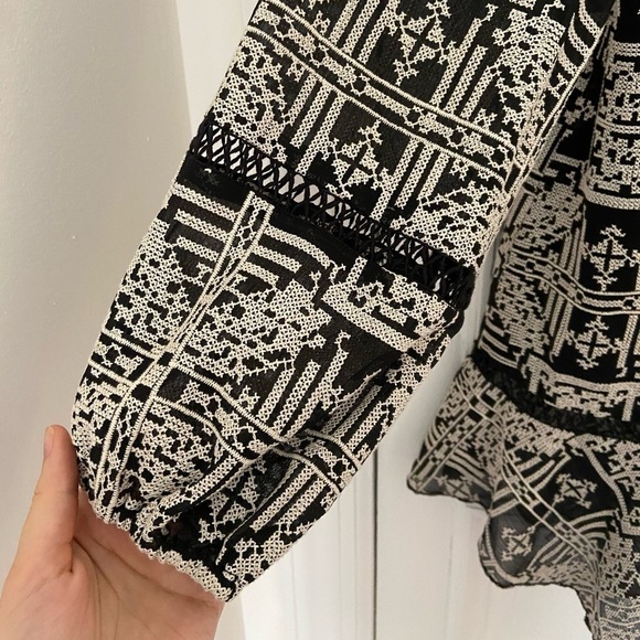 Red Carter Black White Embroidered Detailed Lorelei Swimsuit Coverup Swim Dress - Picture 6 of 10